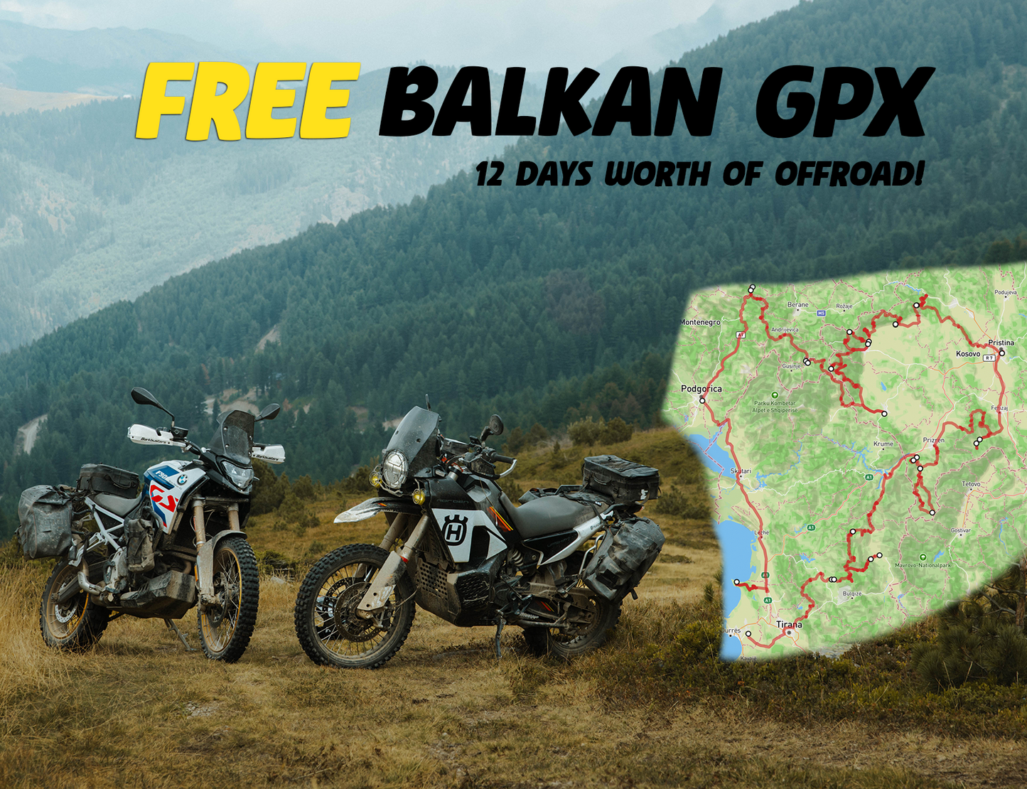 completely FREE Full Balkan GPX | Offroad with the Adventurebike